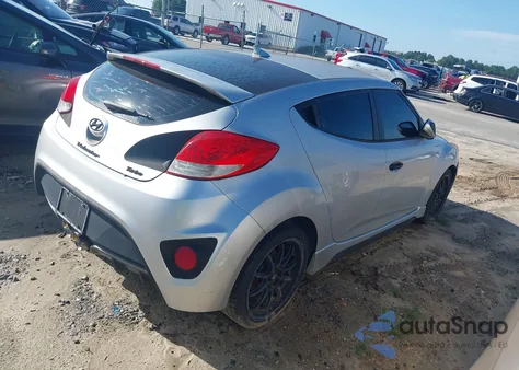 2013 Hyundai Veloster Turbo W/Blue из США, поврежденный, VIN KMHTC6AE5DU112756